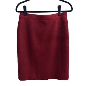 J.CREW MERCANTILE Burgundy Wool Pencil Skirt